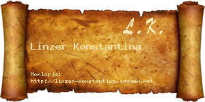 Linzer Konstantina névjegykártya